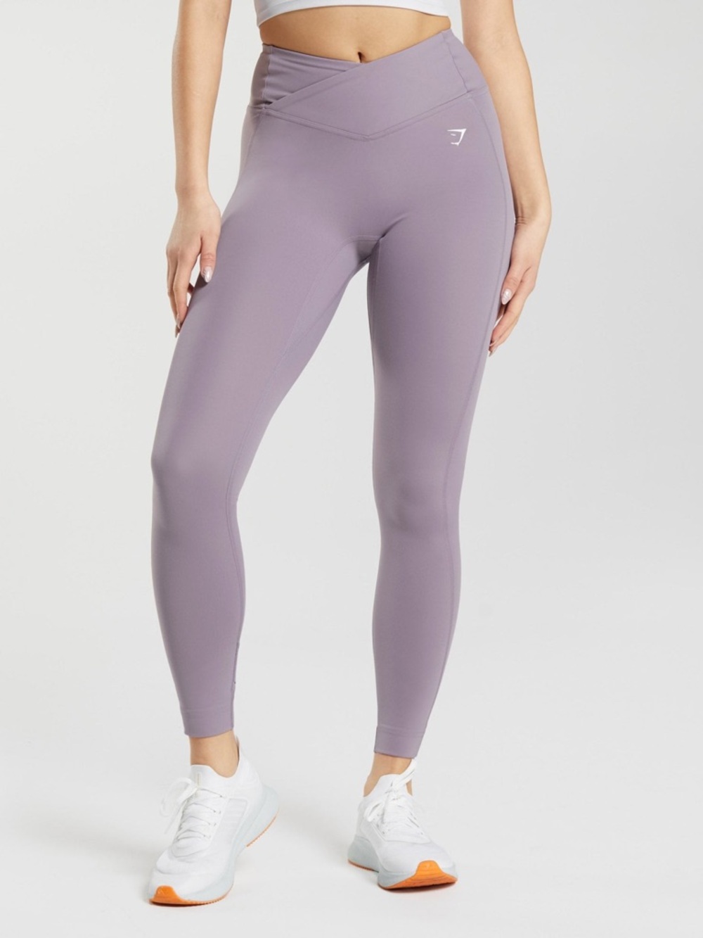 Gymshark Slate Lavender Crossover High Waisted Workout Leggings SIZE M